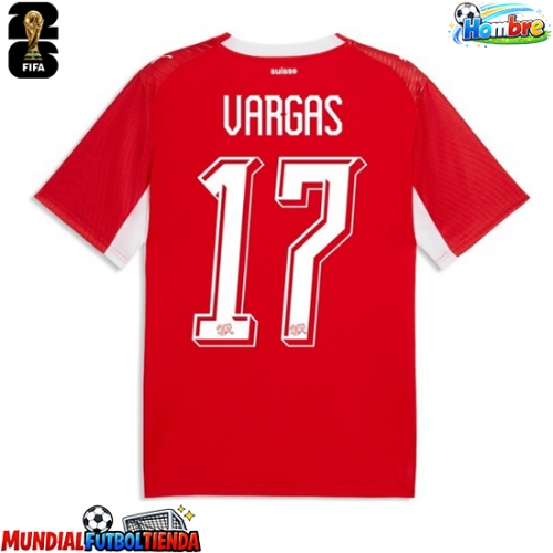 Camiseta Suiza Ruben Vargas #17 Primera Equipación Replica Mundial 2026 mangas cortas